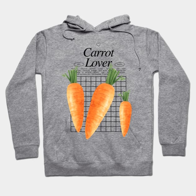 Carrot Lover - Root Vegetables Hoodie by Millusti